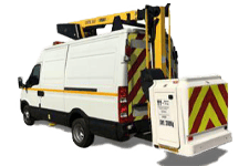 Car Hire Glossop - White 3.5T Cherry Picker with 12.5M Reach - Van hire Glossop